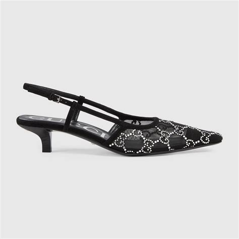 gucci crystal slingbacks